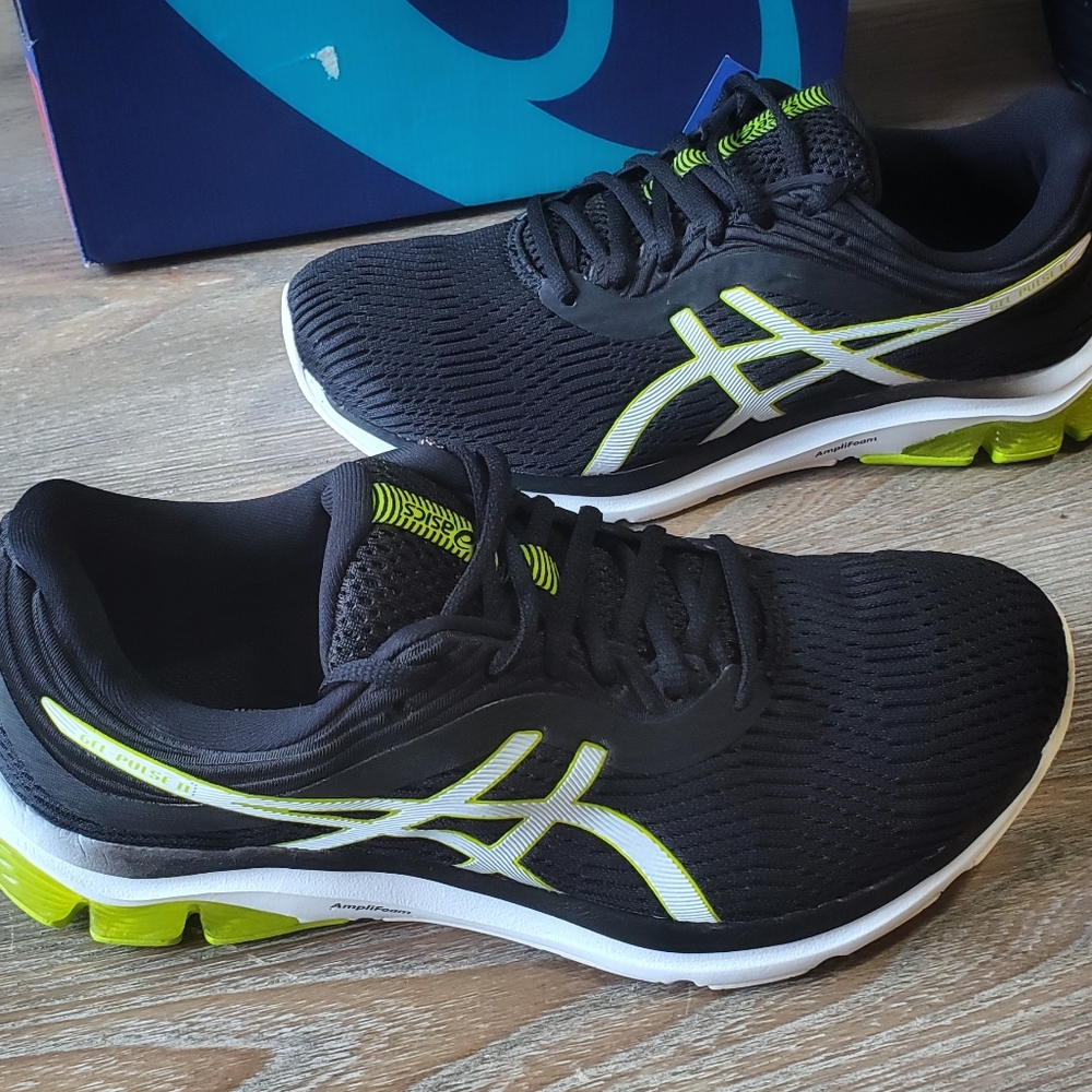 ASICS BLACK MENS RUNNING SHOES - Picture 6 of 12